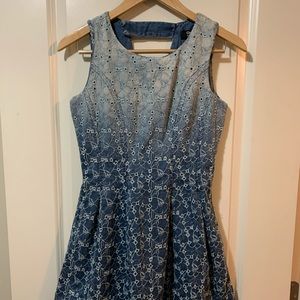 Jean dress, gradient color